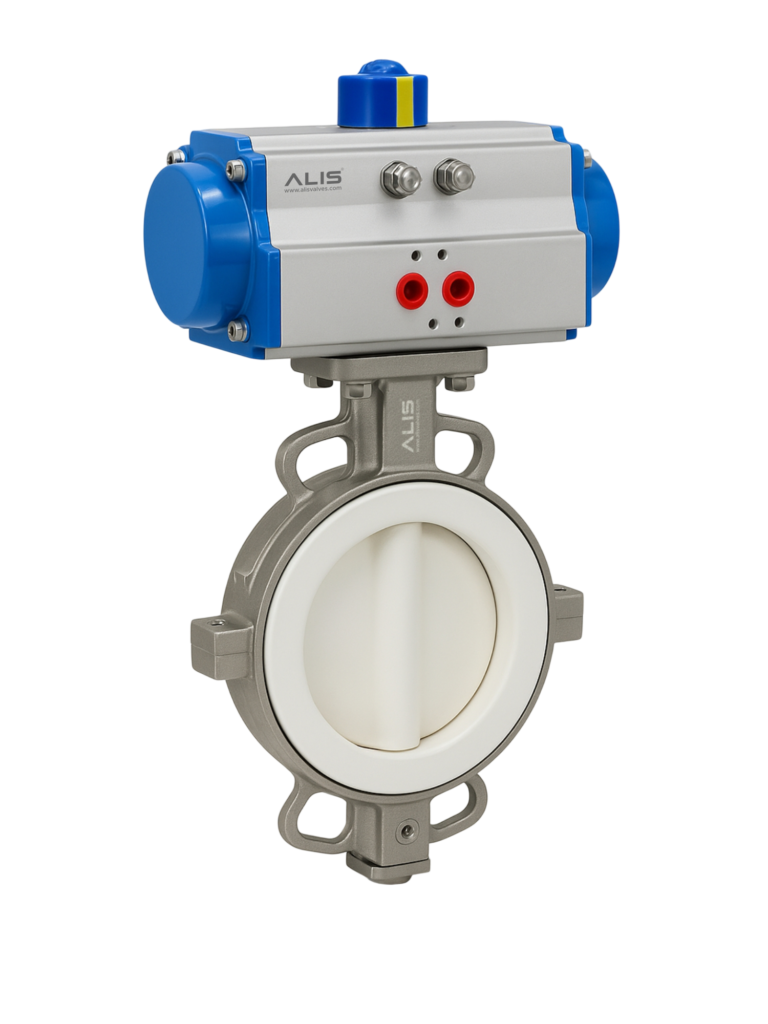 Pneumatic PTFE Lined Butterfly Valve